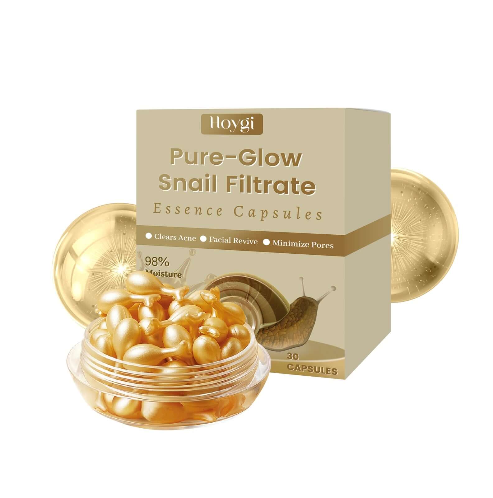 Firming skincare capsules in clear single-dose containers for smooth, firm skin