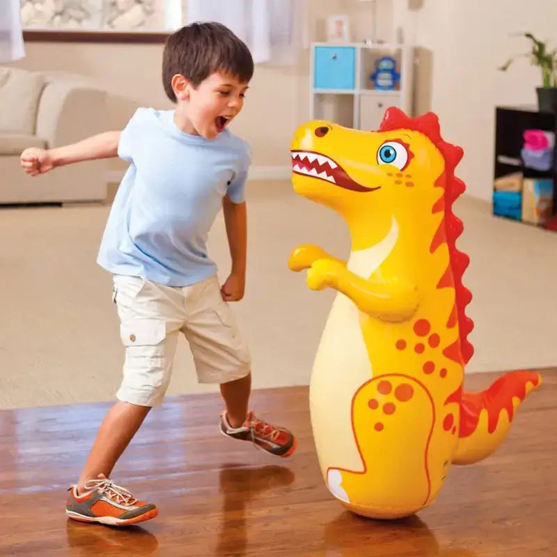 Inflatable dinosaur bop bag punching toy for children safe and durable