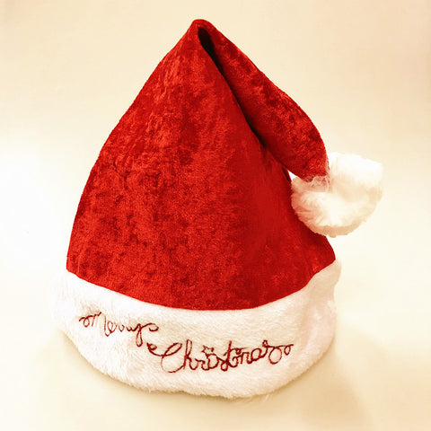 Short plush christmas hat