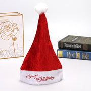 Short plush christmas hat