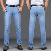 Light Blue Denim Straight Trousers for Youth