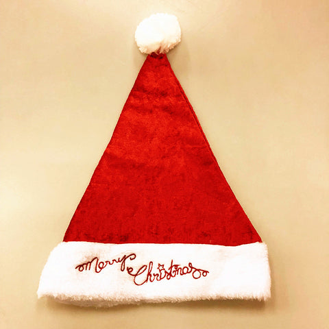 Short plush christmas hat