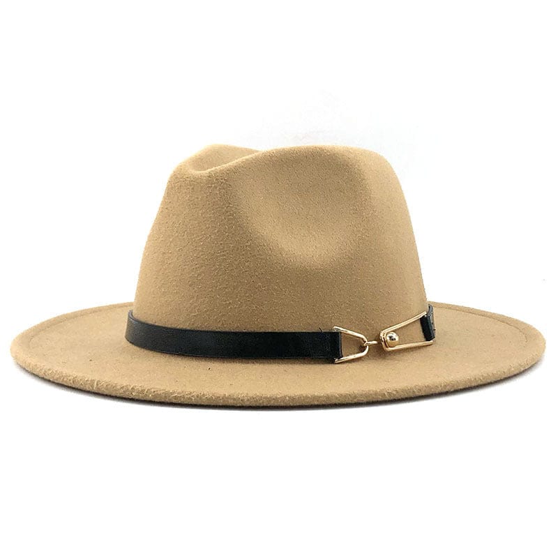 Ever Trend Haus Camel / M Fedora British Vintage Ladies Woolen Hat Products