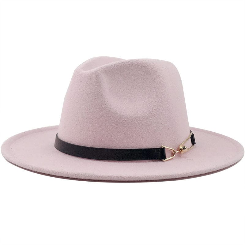 Ever Trend Haus Pink / M Fedora British Vintage Ladies Woolen Hat Products