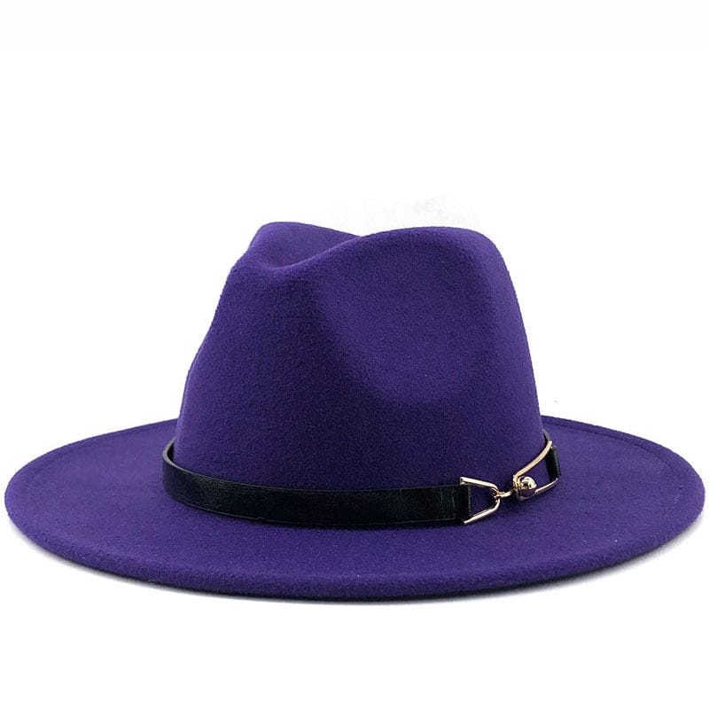 Ever Trend Haus Purple / M Fedora British Vintage Ladies Woolen Hat Products