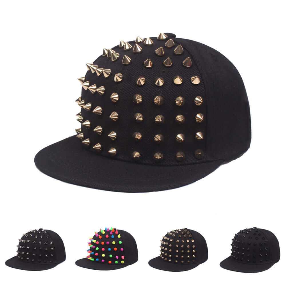 Black Hats Rivet made of cotton fabric with rivet details